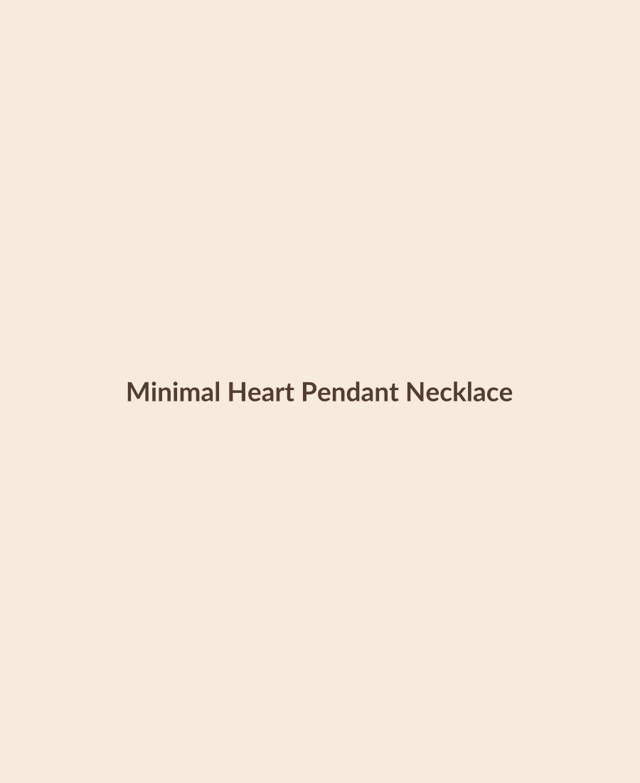 Minimal Heart Pendant Necklace