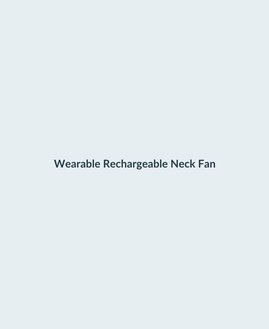 Wearable Rechargeable Neck Fan