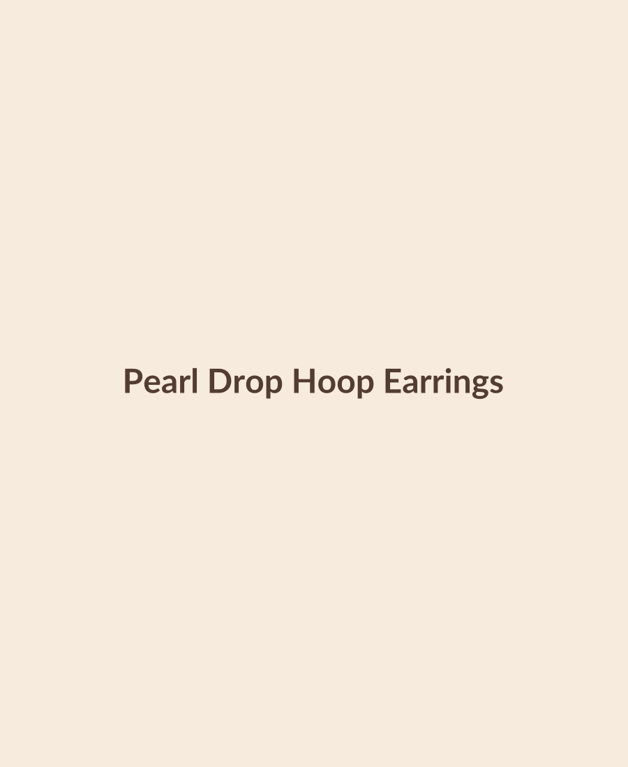 Pearl Drop Hoop Earrings