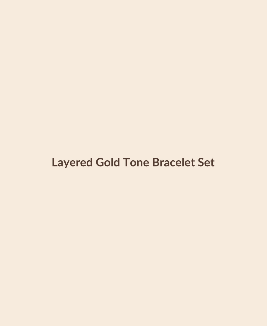 Layered Gold Tone Bracelet Set