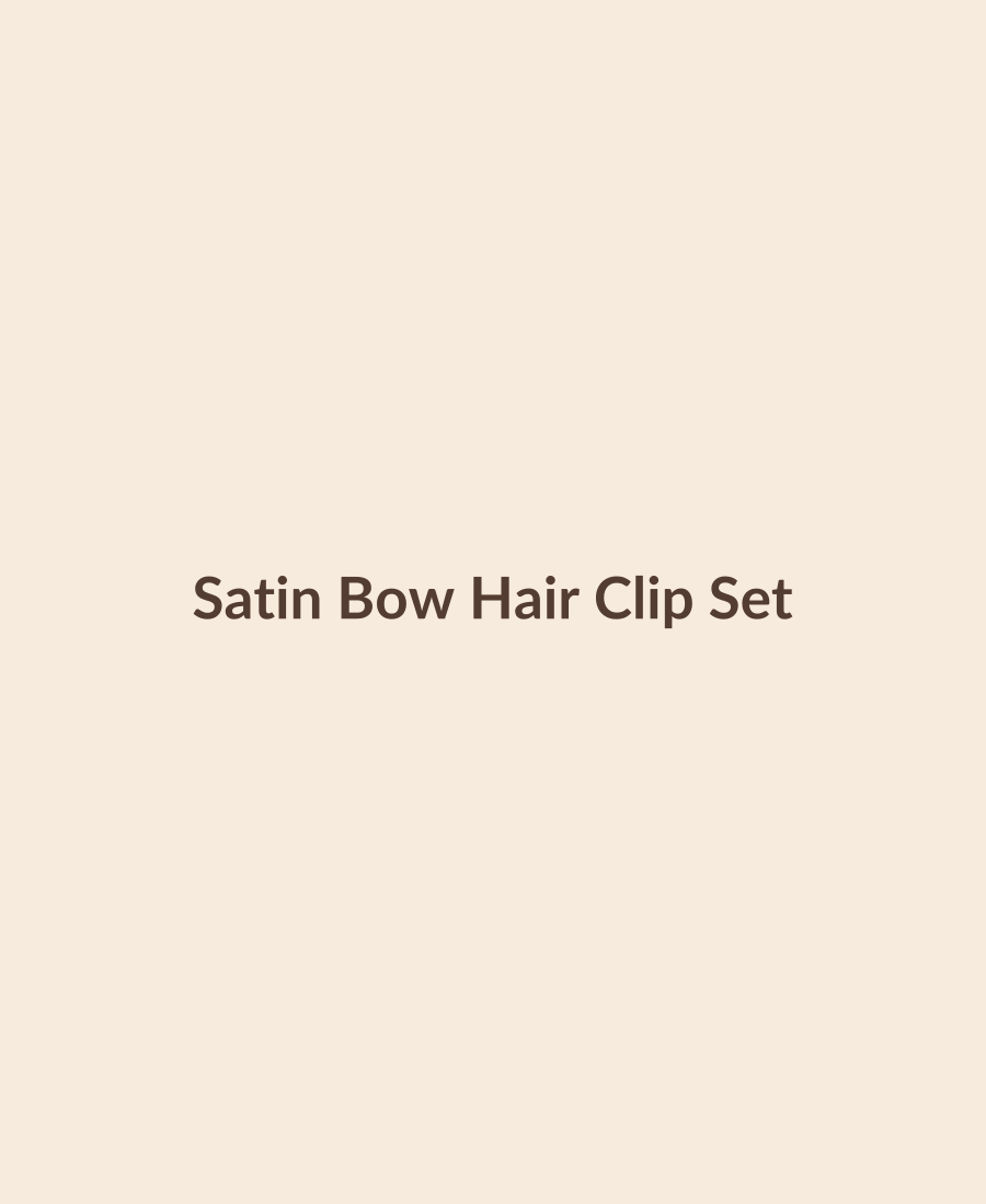 Satin Bow Hair Clip Set